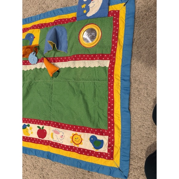 VTG 1985 Playskool Baby Fold N Go Play Mat Activity Quilt Blanket Tummy Time - Picture 4 of 6